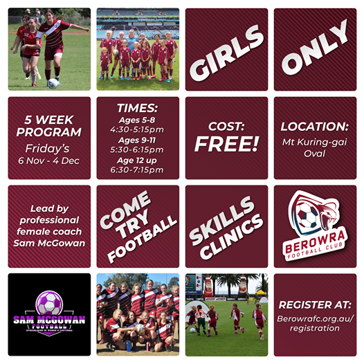 FREE! Girls Football Skills Clinic